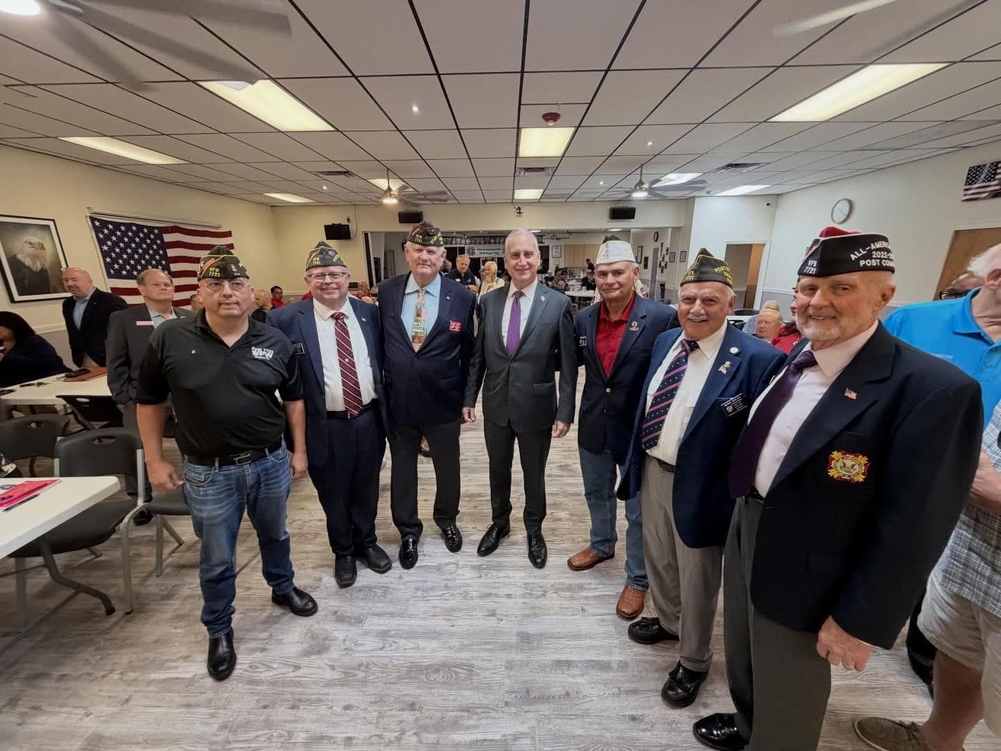 Veterans and post leaders gathered at Golden Gate Post 7721